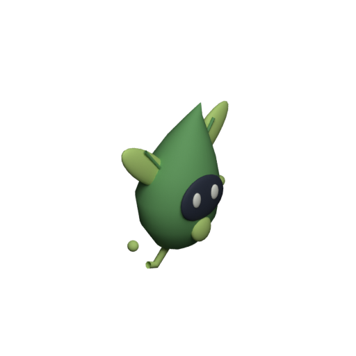 Earth Whisp with green leaves